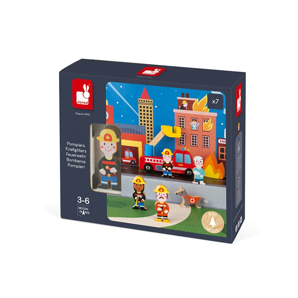 Janod Story Firefighters Wooden Playset - Image 6