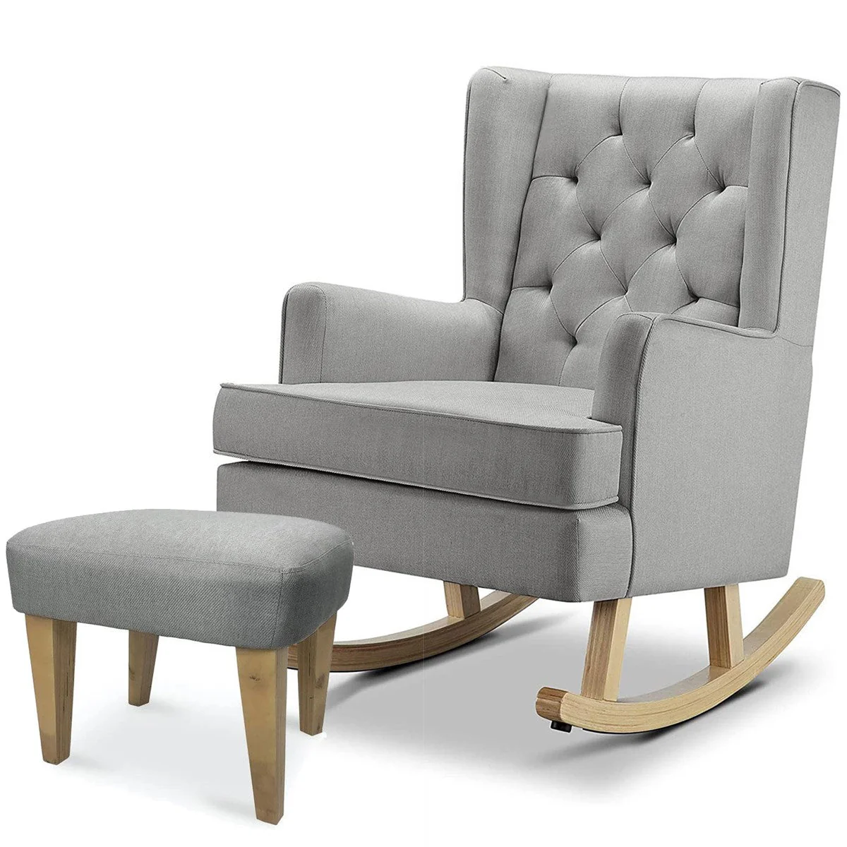 Johnston's Soothe Easy Nursing Chair & Rocker with Foot Stool – Convertible Feeding Chair - Image 4
