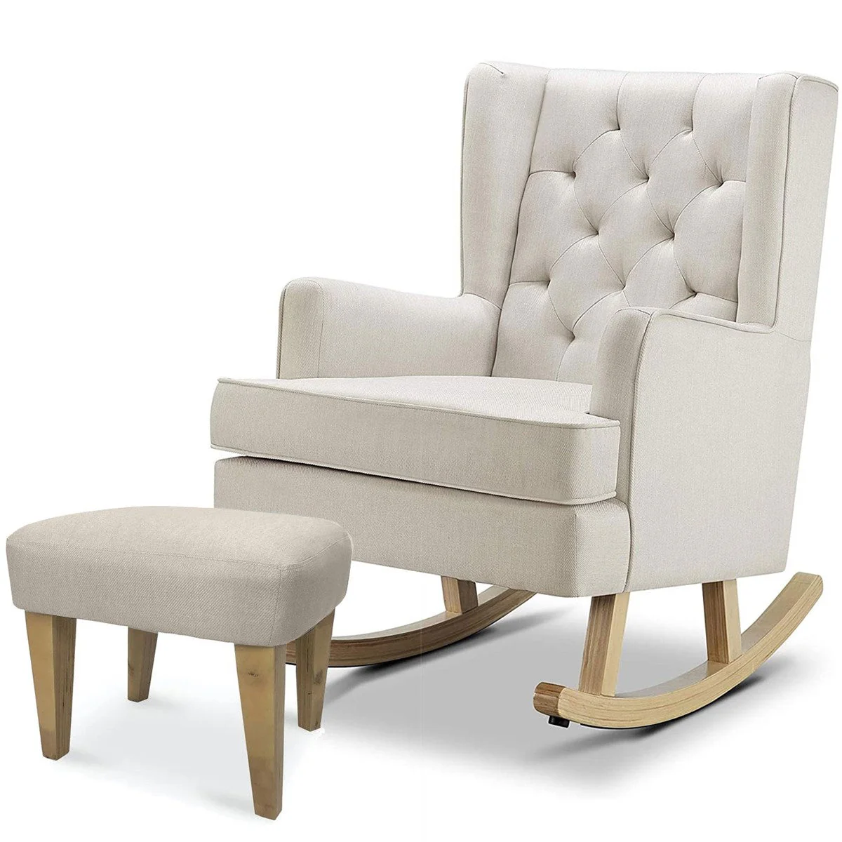 Johnston's Soothe Easy Nursing Chair & Rocker with Foot Stool – Convertible Feeding Chair - Image 8