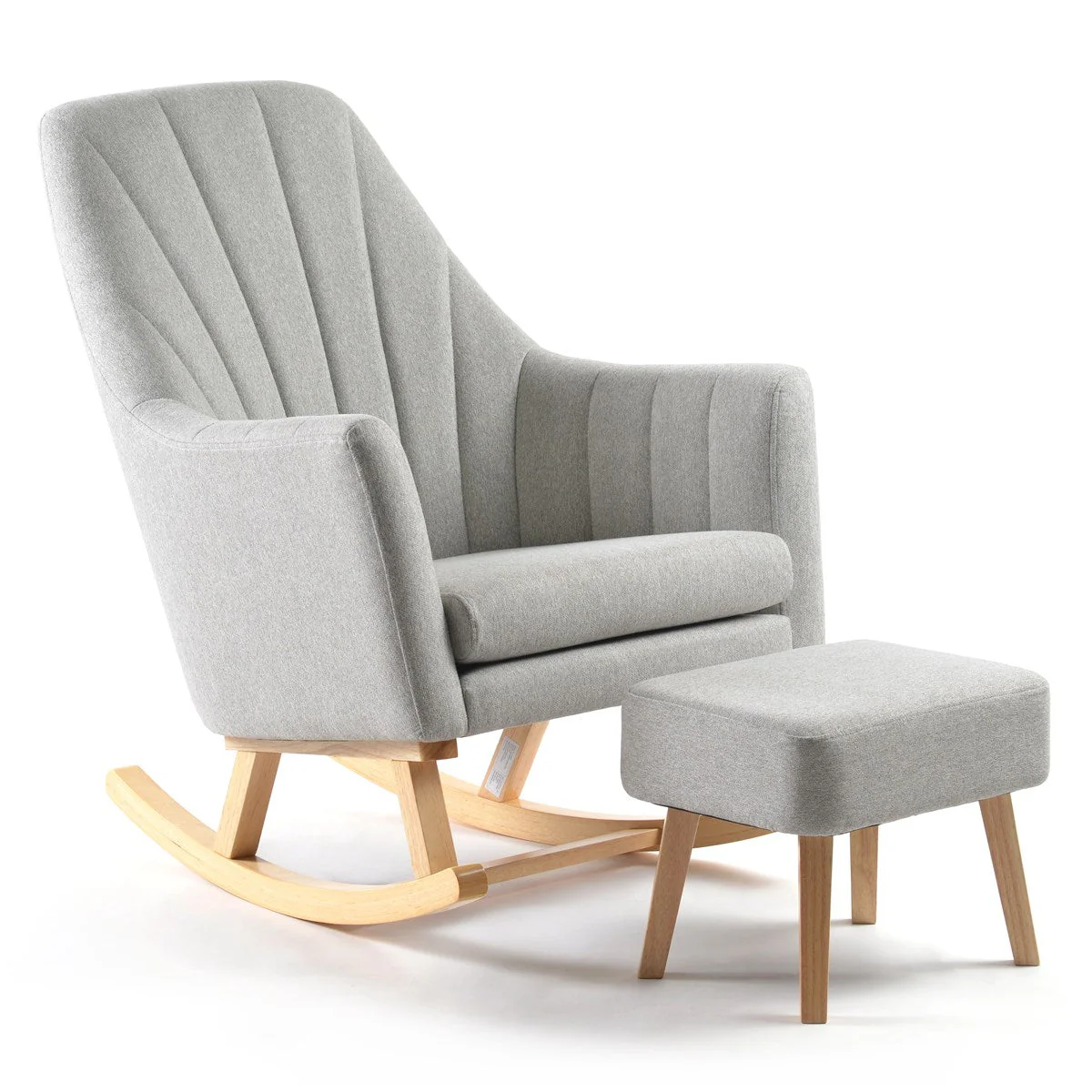 Johnston's Willow Nursing Rocking Chair & Footstool Set – Ergonomic Comfort for Feeding & Relaxing, Grey - Image 10