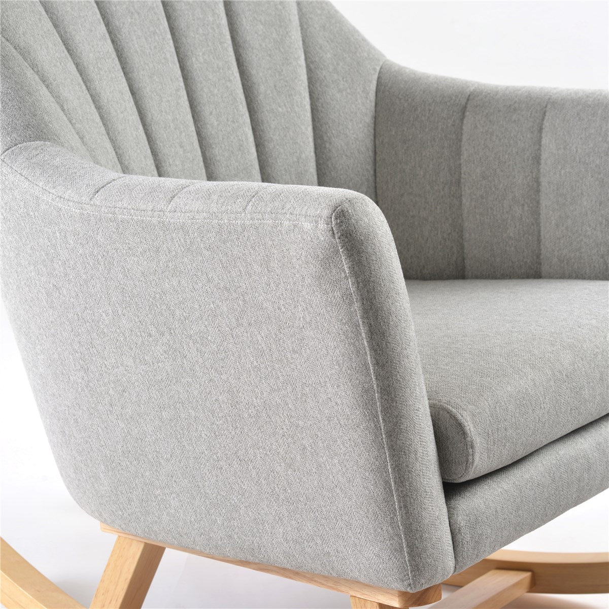 Johnston's Willow Nursing Rocking Chair & Footstool Set – Ergonomic Comfort for Feeding & Relaxing, Grey - Image 5