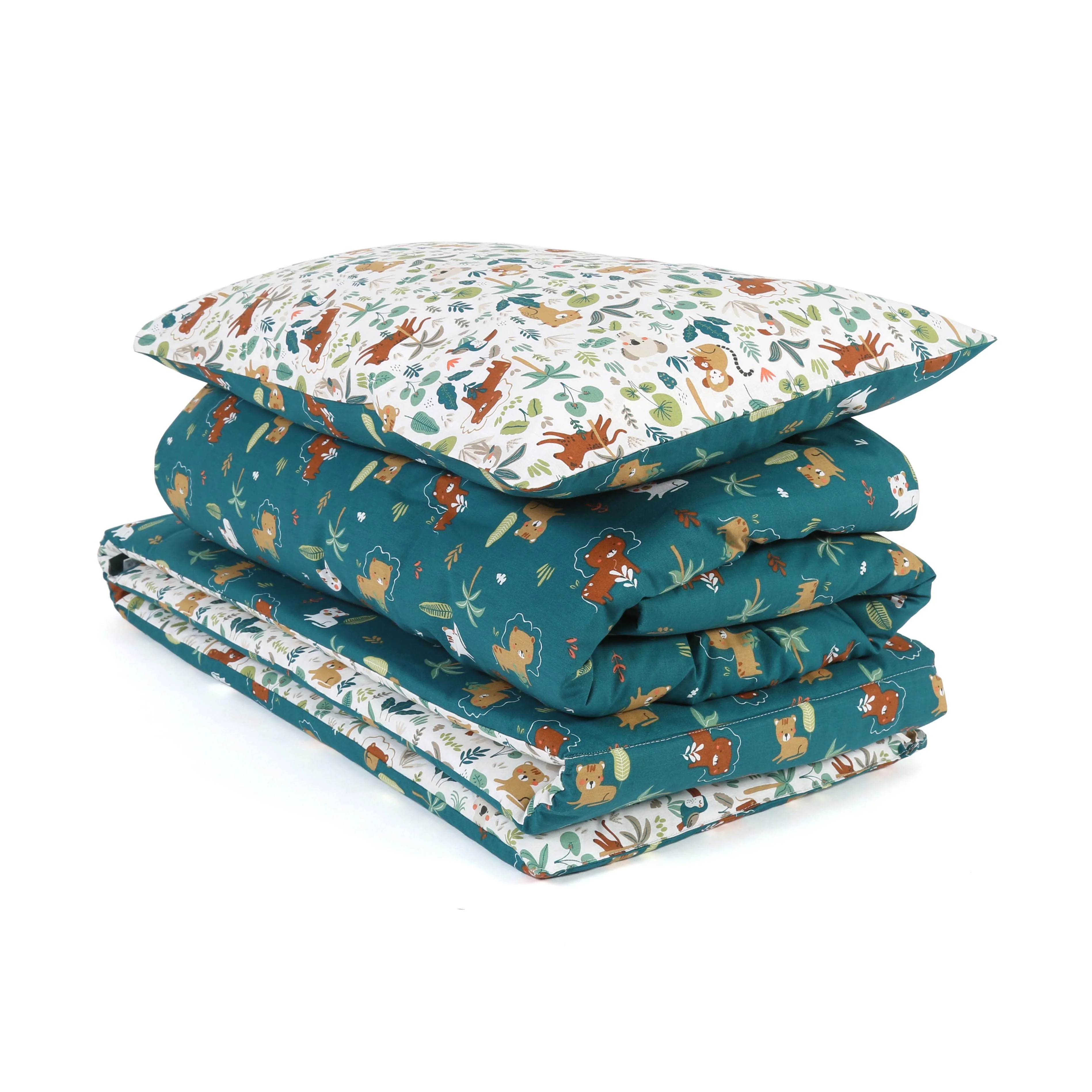 Jungle Organic Cotton Junior All-in-One 4.0 Tog Quilt Bedding Set - Image 5