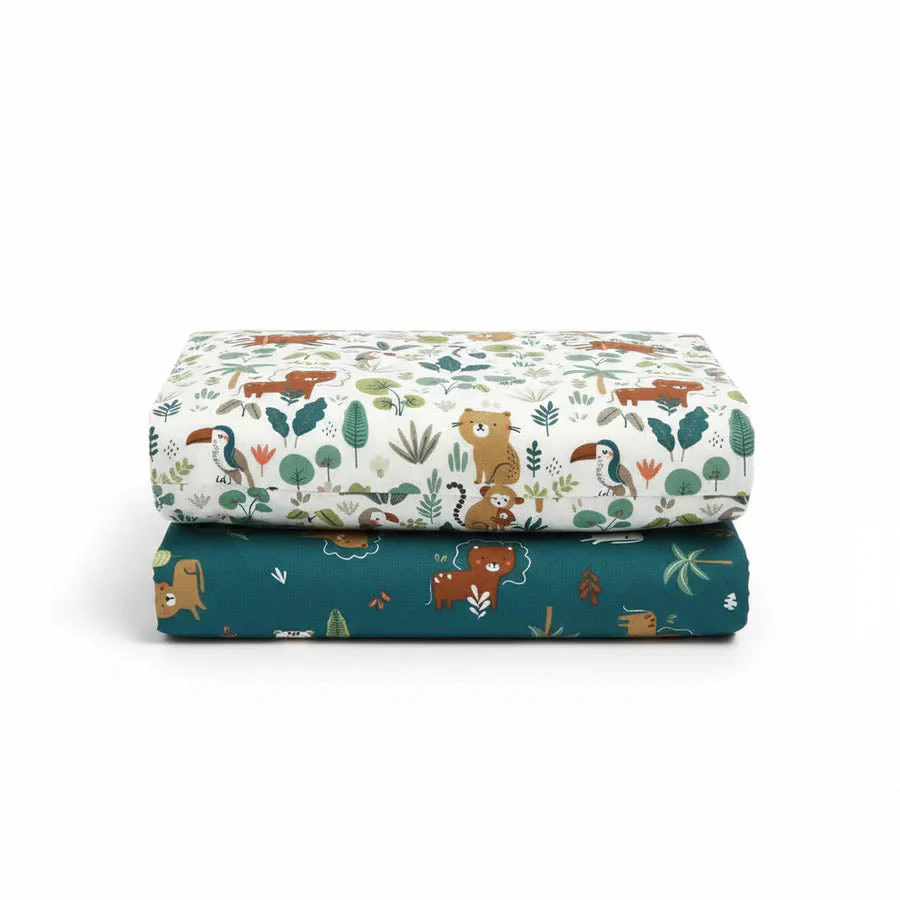 Jungle Organic Cotton Junior All-in-One 4.0 Tog Quilt Bedding Set - Image 10