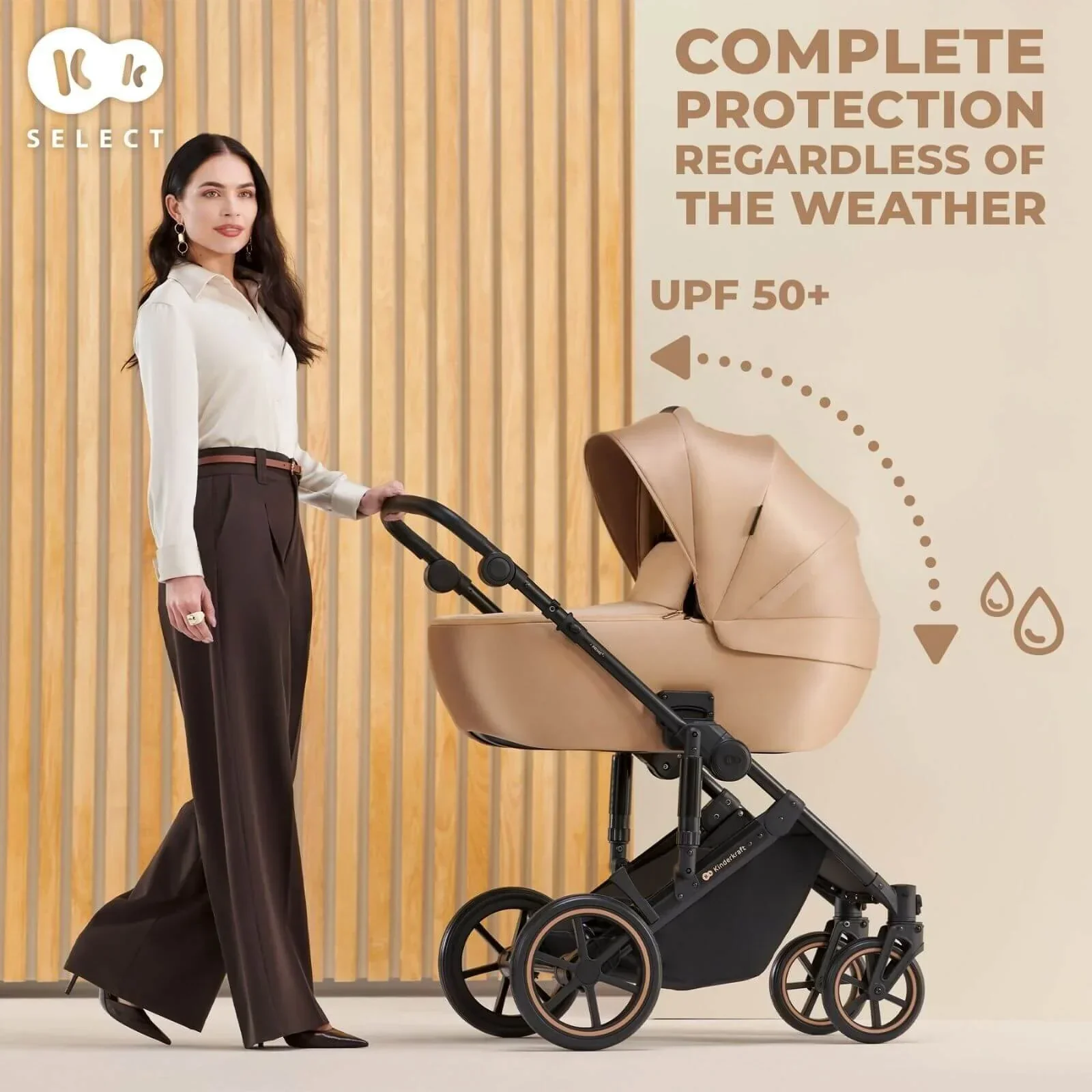 Kinderkraft 3-in-1 Mink Pro Prime 2 Travel System with Car Seat - Shadow Grey - Image 4