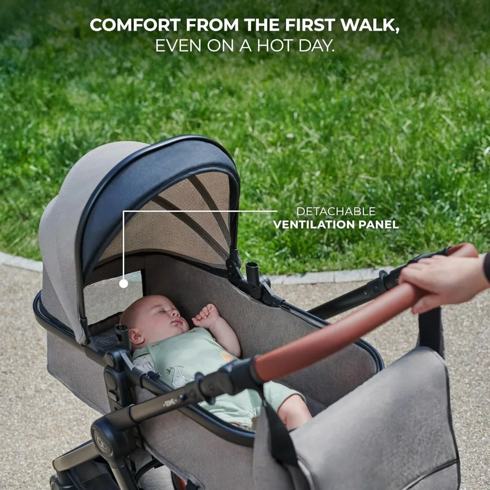 Kinderkraft Esme 3-in-1 Travel System with Mink Pro Car Seat - Pure Black - Image 18