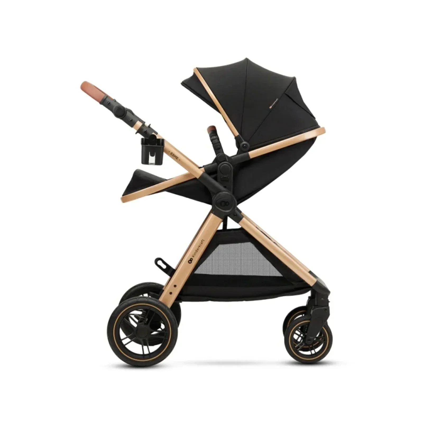 Kinderkraft Esme 3-in-1 Travel System with Mink Pro Car Seat - Pure Black - Image 3