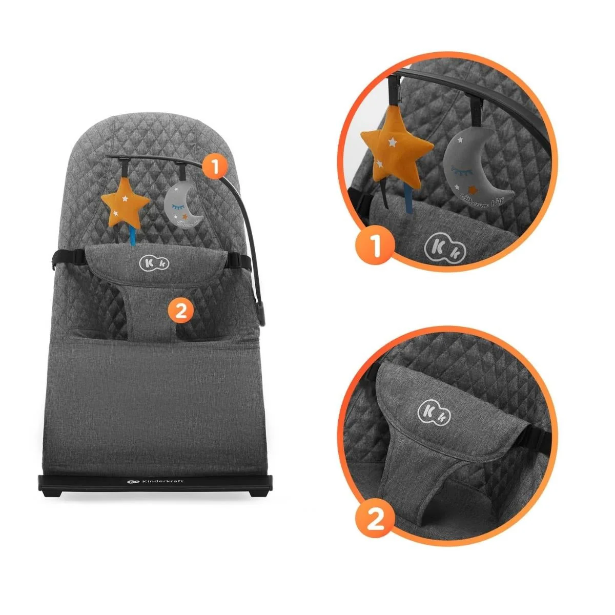 Kinderkraft Mimi Bouncer with toy bar - Image 16