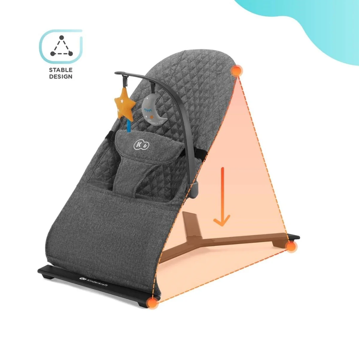 Kinderkraft Mimi Bouncer with toy bar - Image 17