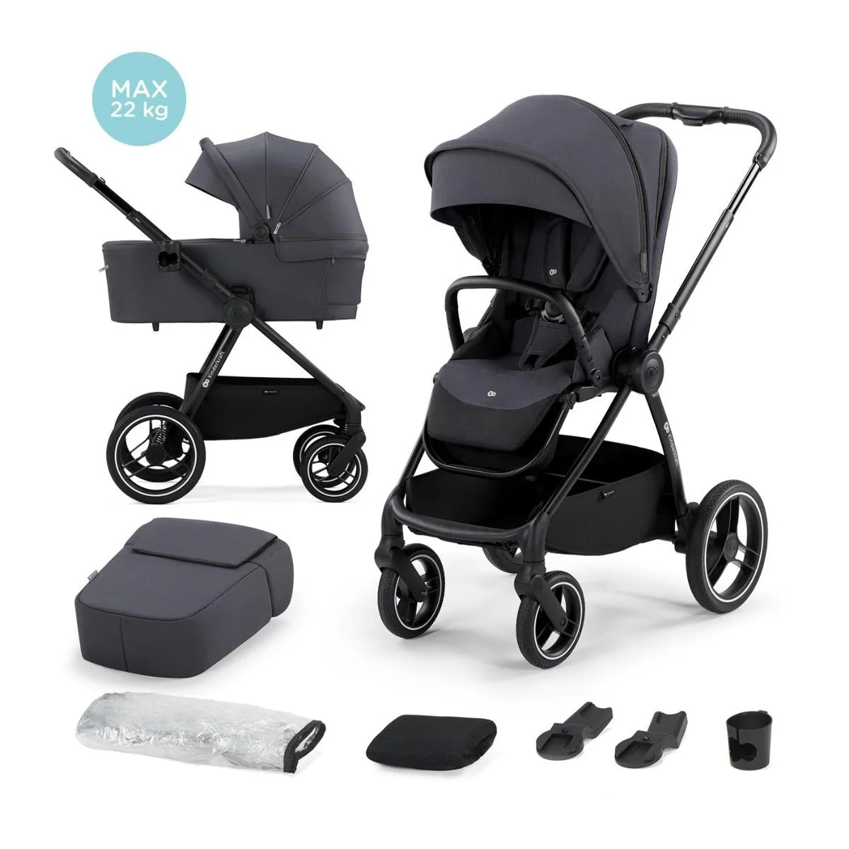 Kinderkraft Nea 2in1 Pushchair and Carrycot - Image 2