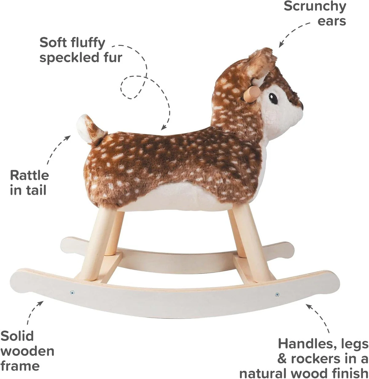Little Bird Told Me Willow Rocking Deer - Woodland Ride-On Toy for Toddlers (9 Months+) - Image 4