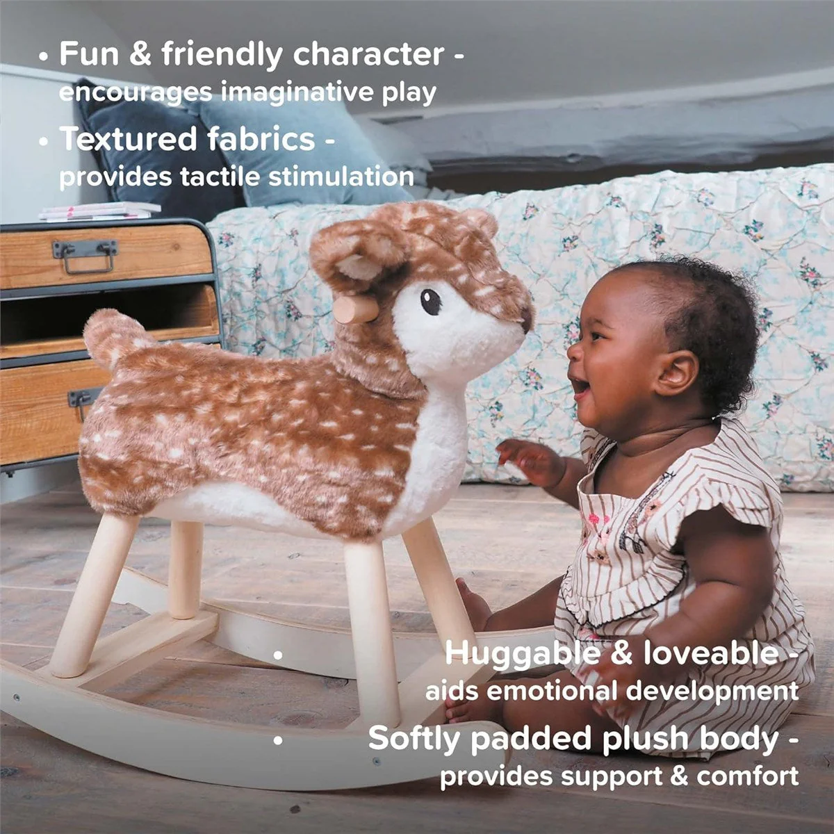 Little Bird Told Me Willow Rocking Deer - Woodland Ride-On Toy for Toddlers (9 Months+) - Image 6