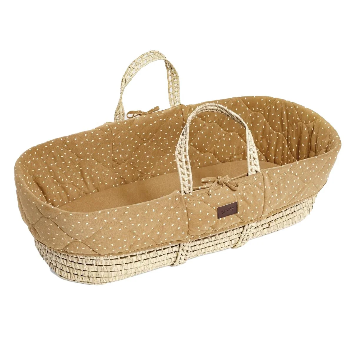 Little Green Sheep Natural Quilted Moses Basket + Mattress - Image 14