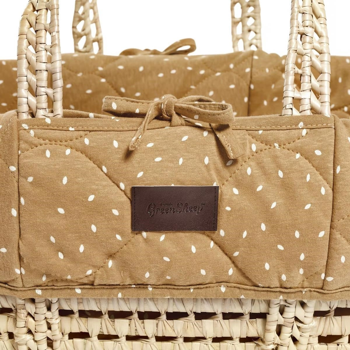 Little Green Sheep Natural Quilted Moses Basket + Mattress - Image 15