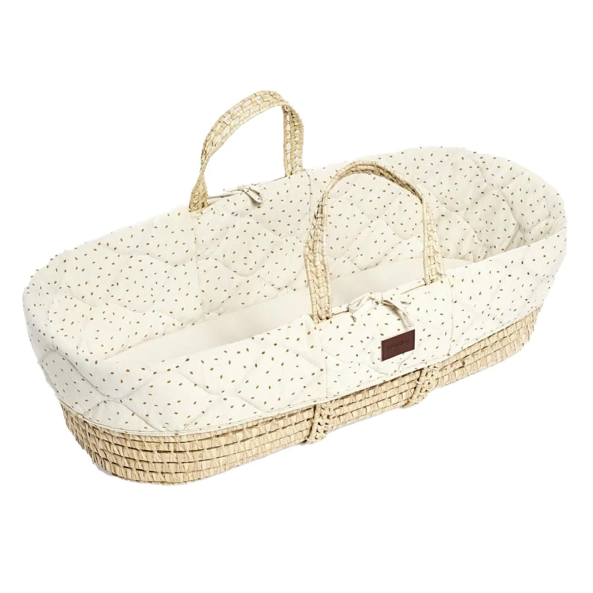 Little Green Sheep Natural Quilted Moses Basket + Mattress - Image 7