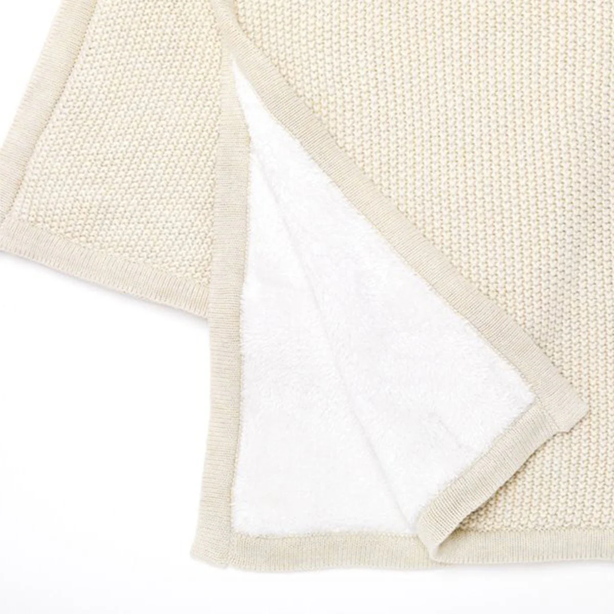Little Green Sheep Organic Knitted Fleece Baby Blanket - Image 3