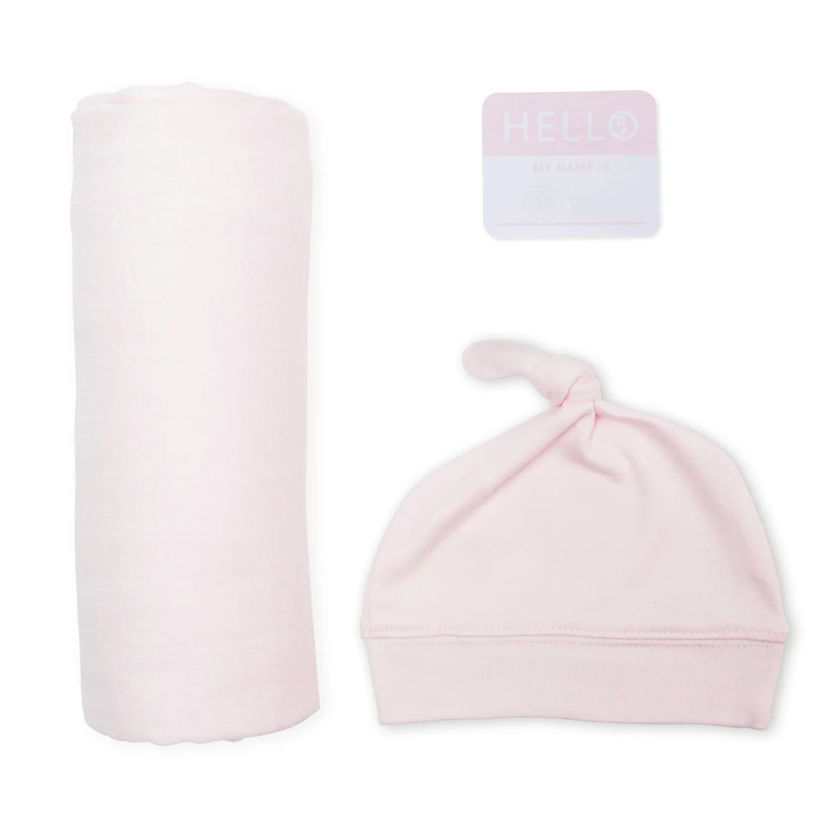 Lulujo - Bamboo Hat and Swaddle Blanket Gift Set - Pink - Image 2