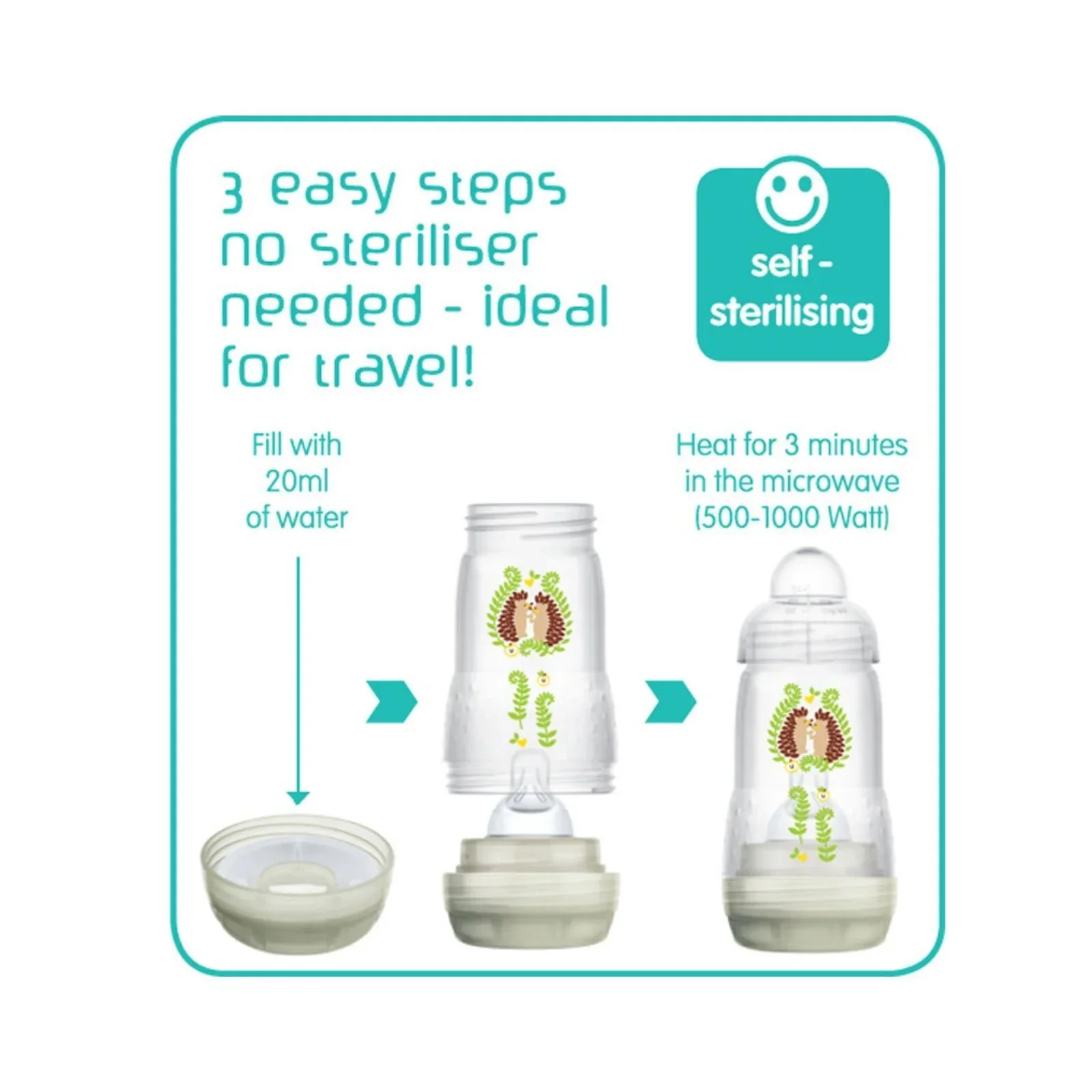 MAM Easy Start Anti-Colic Bottle 160ml Pack of 3 - Lilac - Image 4