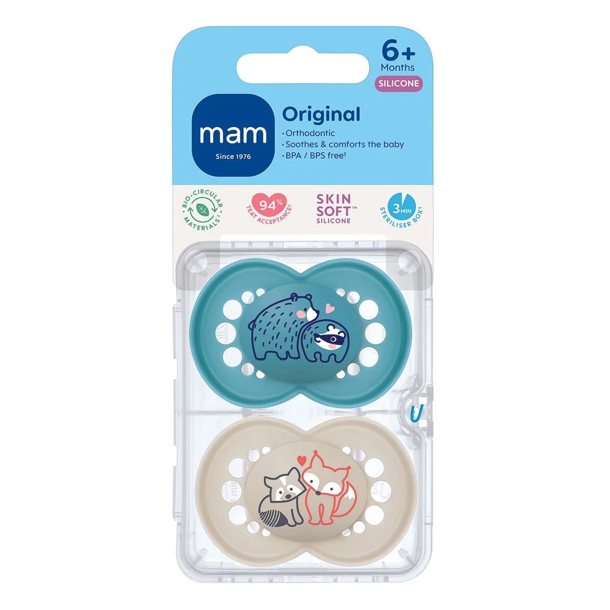 MAM Pure Original 6+M Soother 2pk - Boy - Image 7
