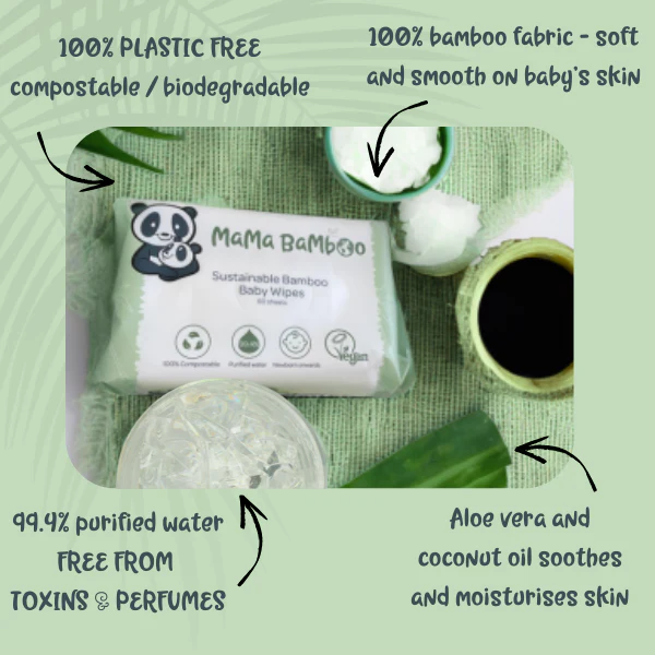 Mama Bamboo Sustainable Baby Wipes - Image 3