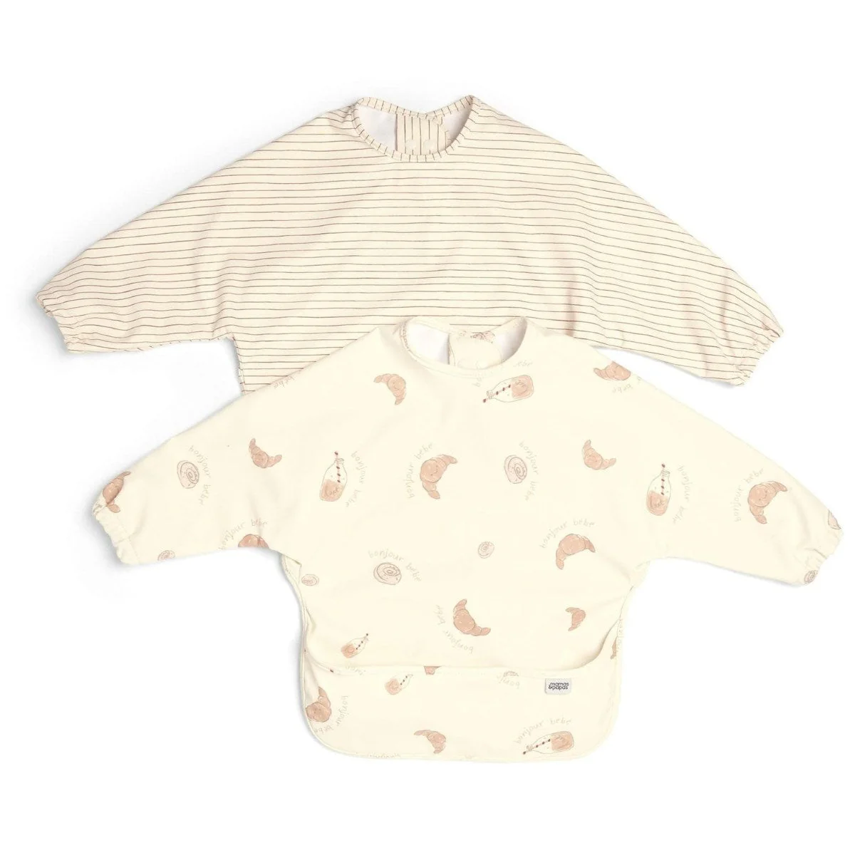 Mamas & Papas 2pk Long Sleeve Messy Bib - Image 7