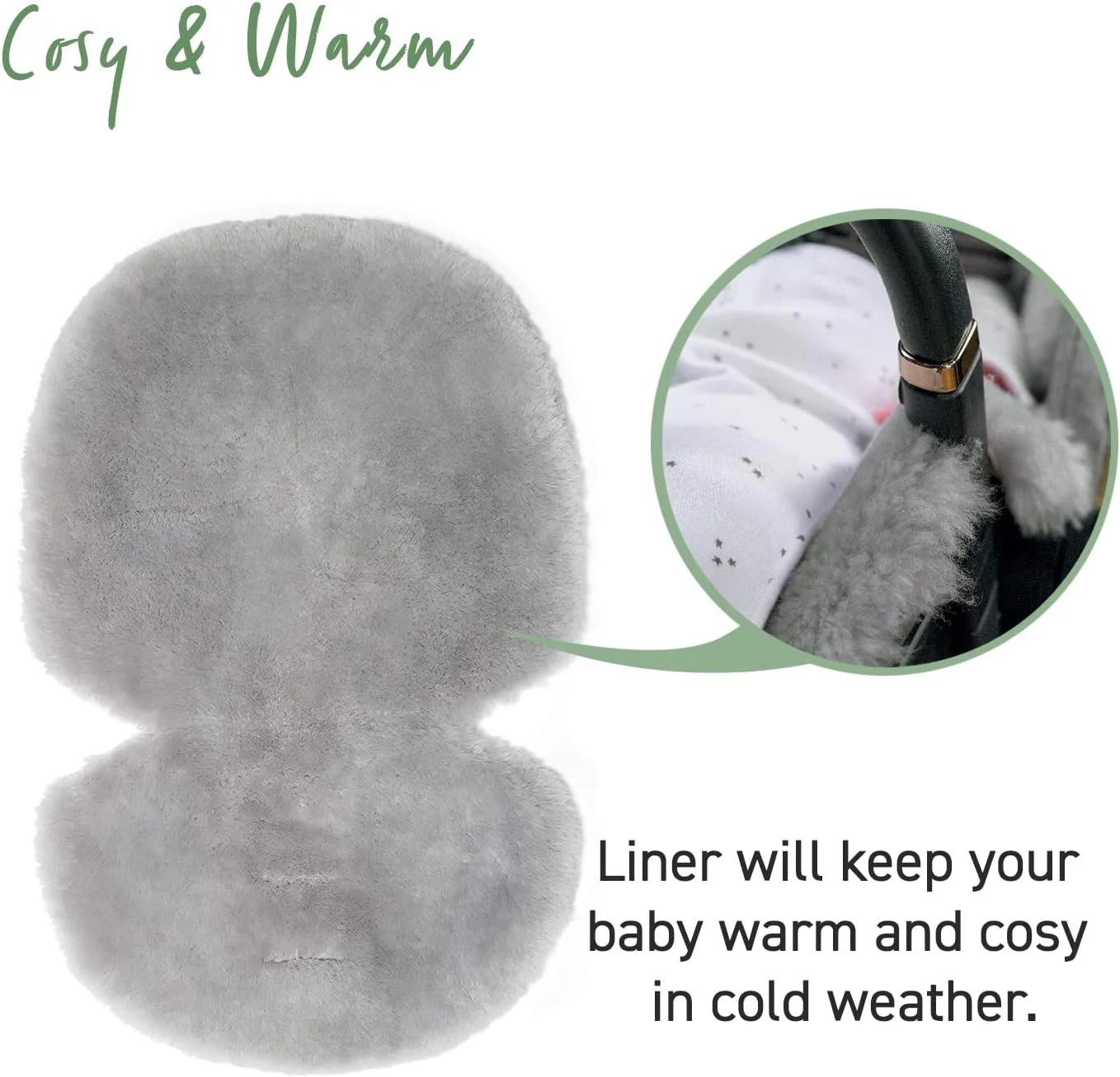 Mamas & Papas Luxury Sheepskin Pushchair Liner - Image 2