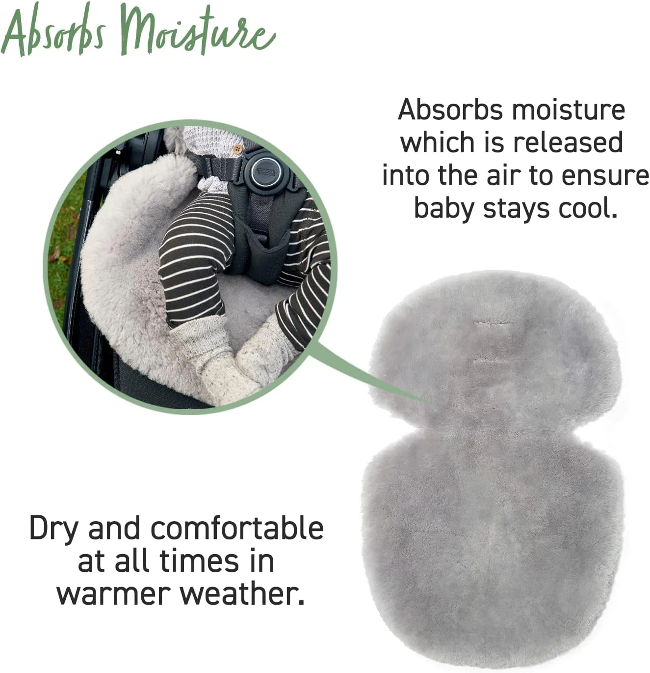 Mamas & Papas Luxury Sheepskin Pushchair Liner - Image 5