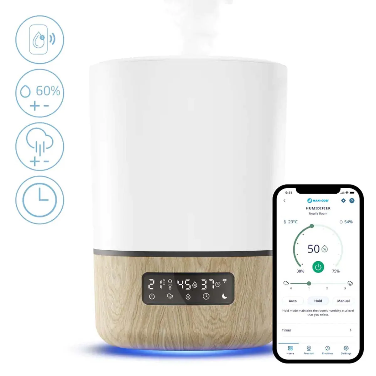 Maxi-Cosi Breathe Smart Humidifier with App Control & Essential Oil Diffuser - Image 7