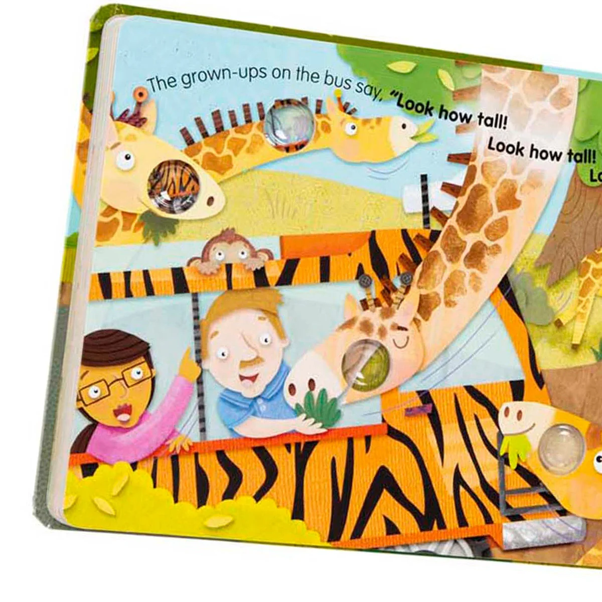 Melissa & Doug Poke-A-Dot Interactive Book, The Wheels on the Bus Wild Safari - Image 2