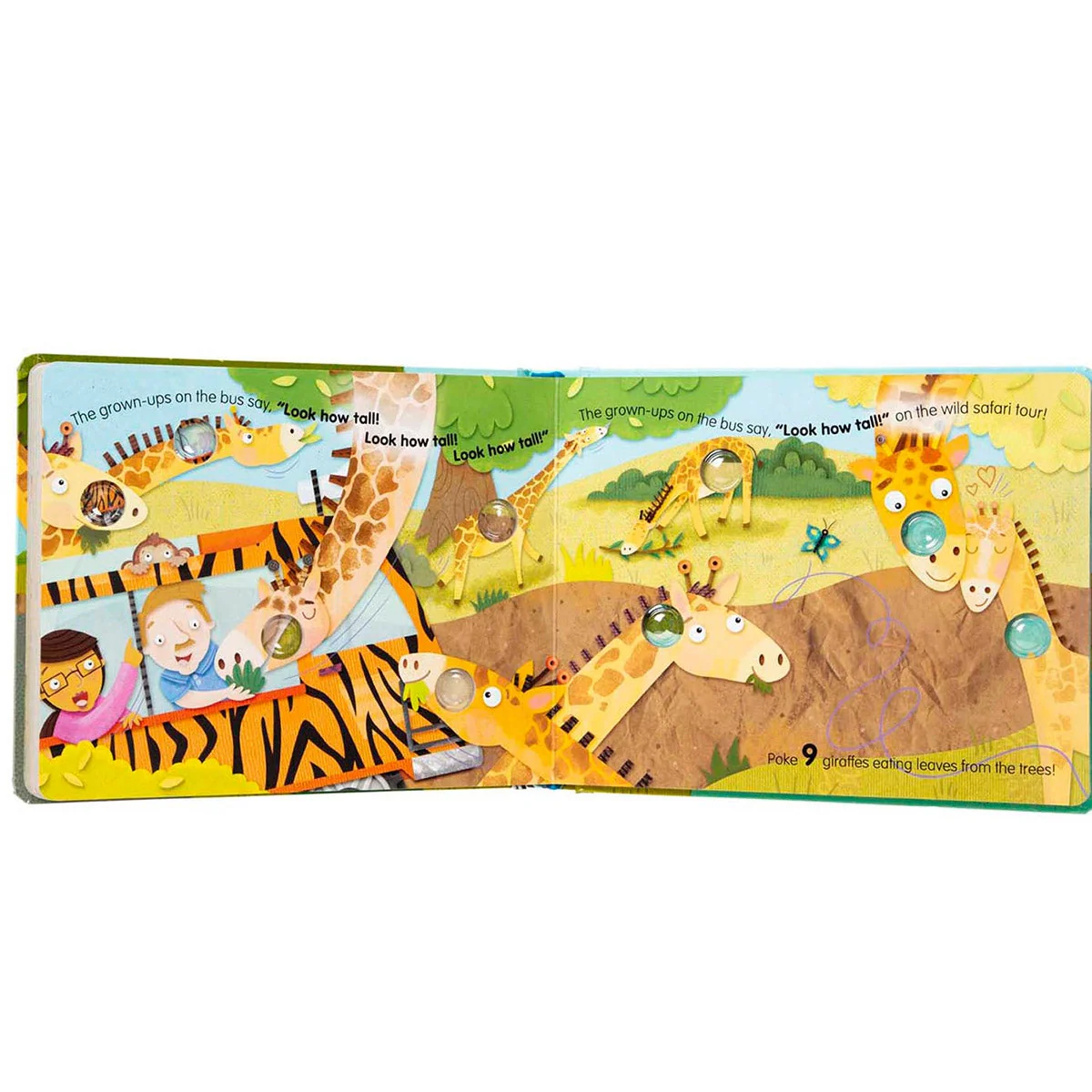 Melissa & Doug Poke-A-Dot Interactive Book, The Wheels on the Bus Wild Safari - Image 4