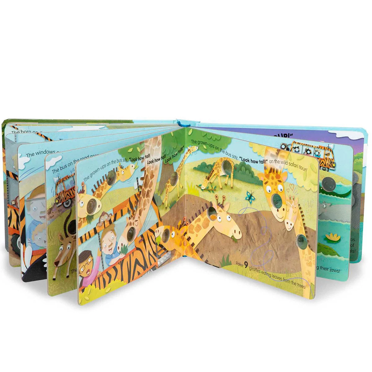 Melissa & Doug Poke-A-Dot Interactive Book, The Wheels on the Bus Wild Safari - Image 6