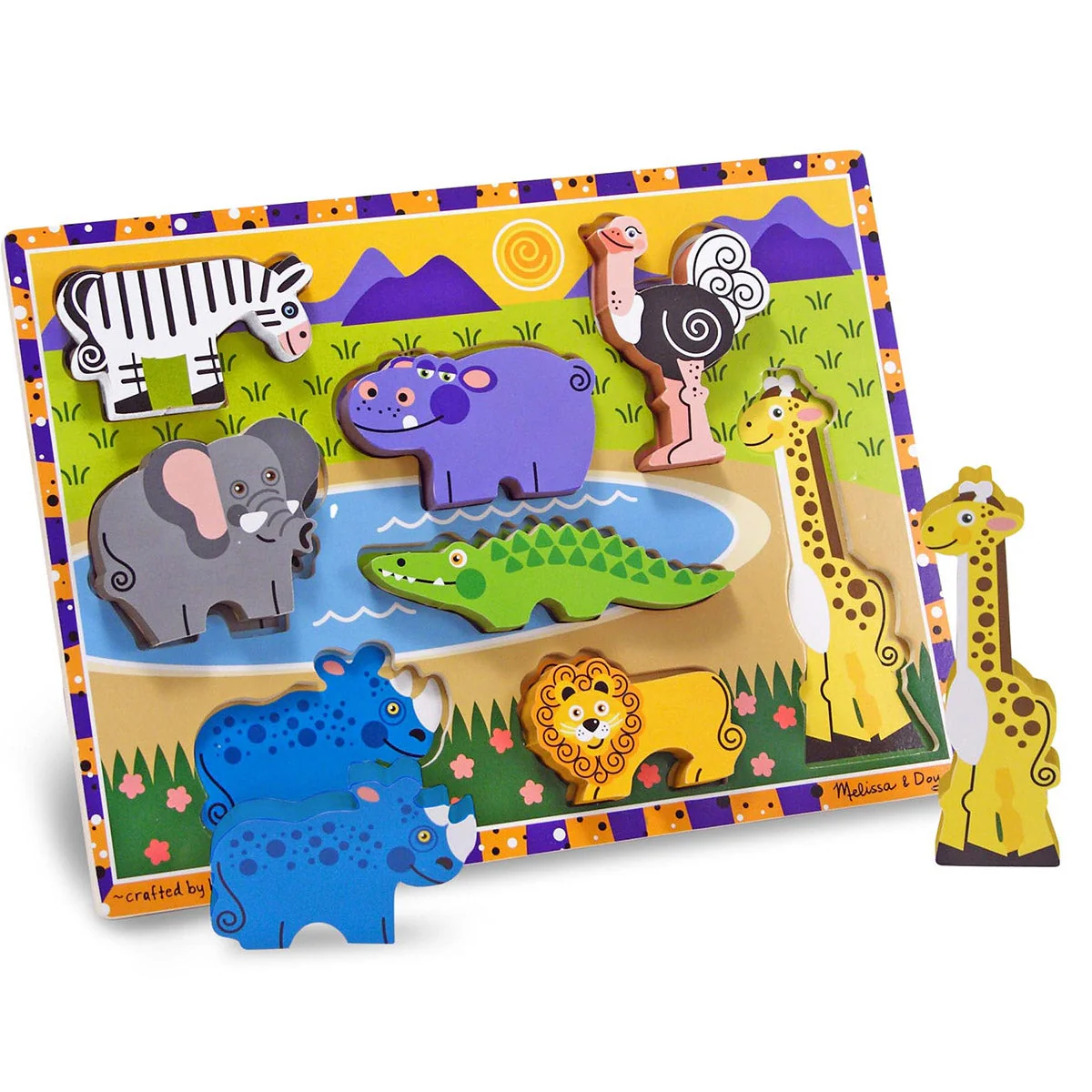 Melissa & Doug Safari Animals Chunky Puzzle - Image 11