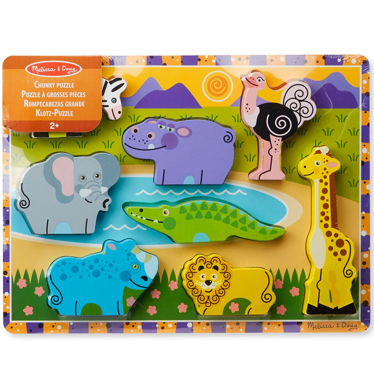 Melissa & Doug Safari Animals Chunky Puzzle - Image 5
