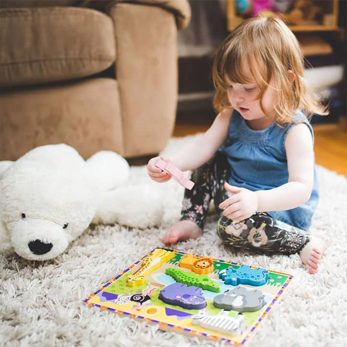 Melissa & Doug Safari Animals Chunky Puzzle - Image 7
