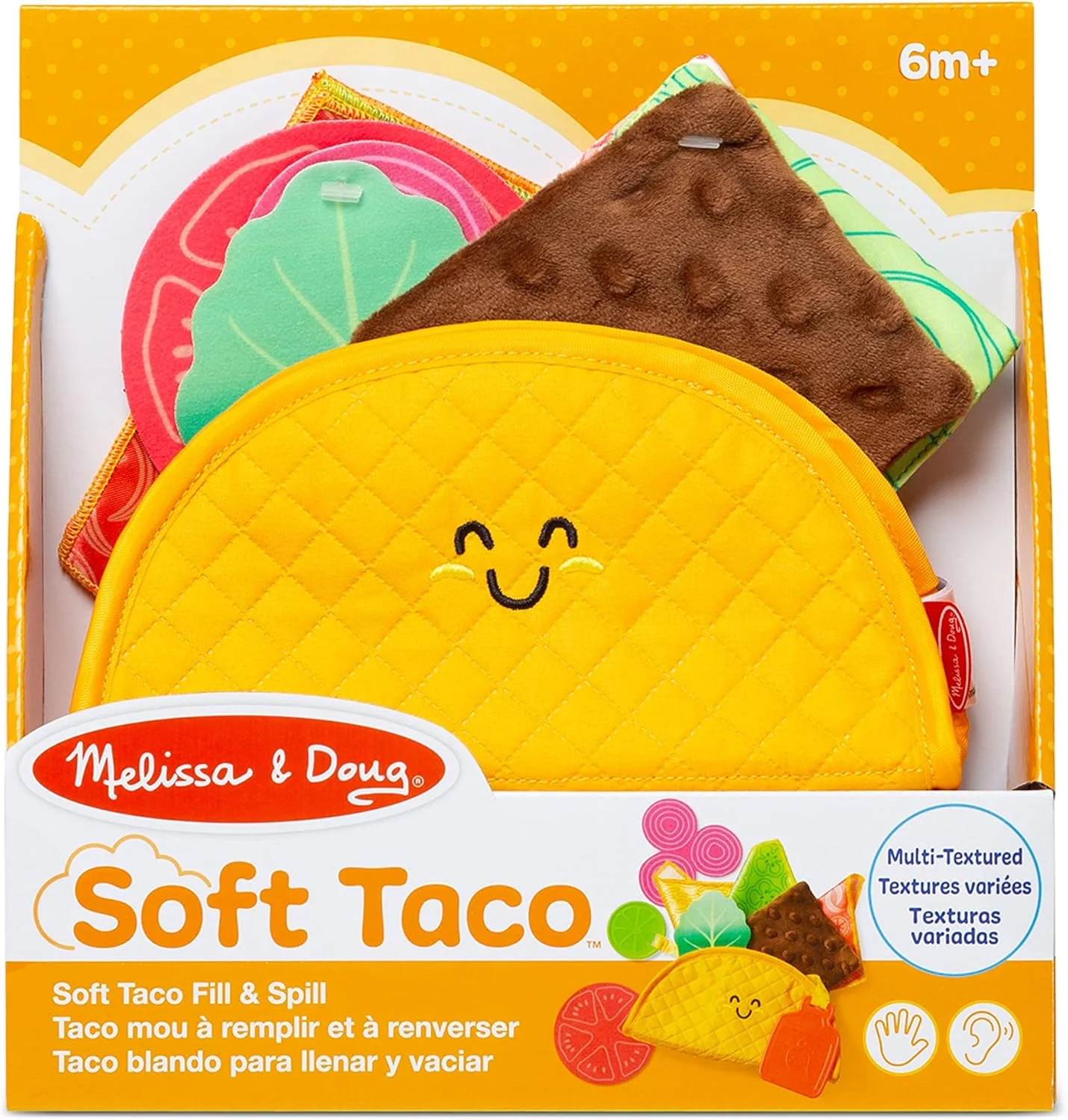 Melissa & Doug Touch & Feel Taco Soft Toy, 6 months+ - Image 11