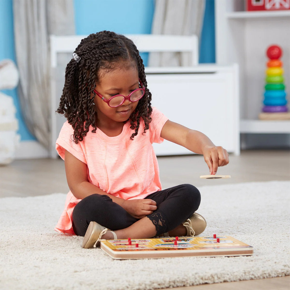 Melissa & Doug Vehicles Sound Peg Puzzle - Image 5