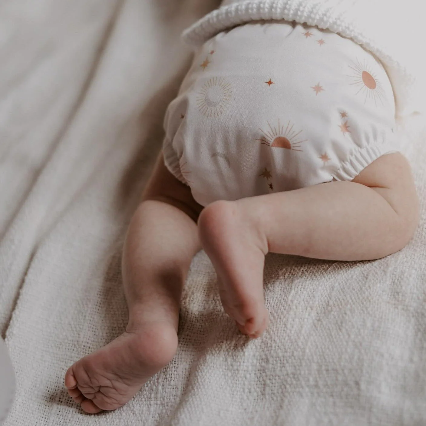 Newborn Reusable Cloth Nappy - Rainbow Oatmeal - Image 2