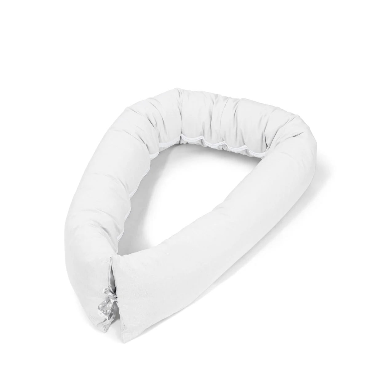 Noordi 2in1 Deluxe Baby Nest & Maternity Pillow with Silver-Ion Cotton, White - Image 4