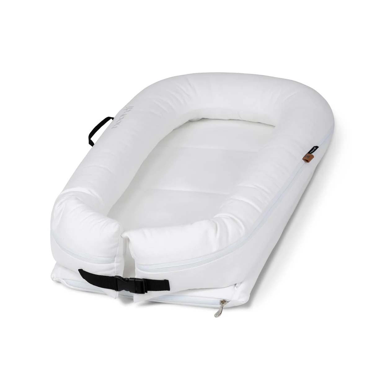 Noordi 2in1 Deluxe Baby Nest & Maternity Pillow with Silver-Ion Cotton, White - Image 5