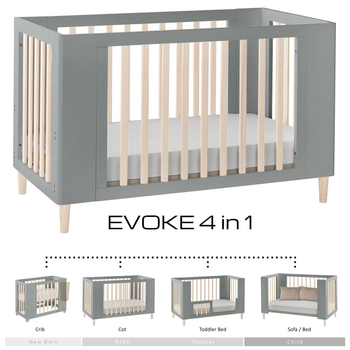Noordi Fjordi 3in1 Travel System & Nursery Bundle, Dark Grey - Image 12