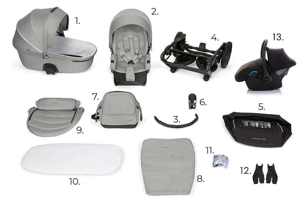 Noordi Fjordi 3in1 Travel System & Nursery Bundle, Dark Grey - Image 8