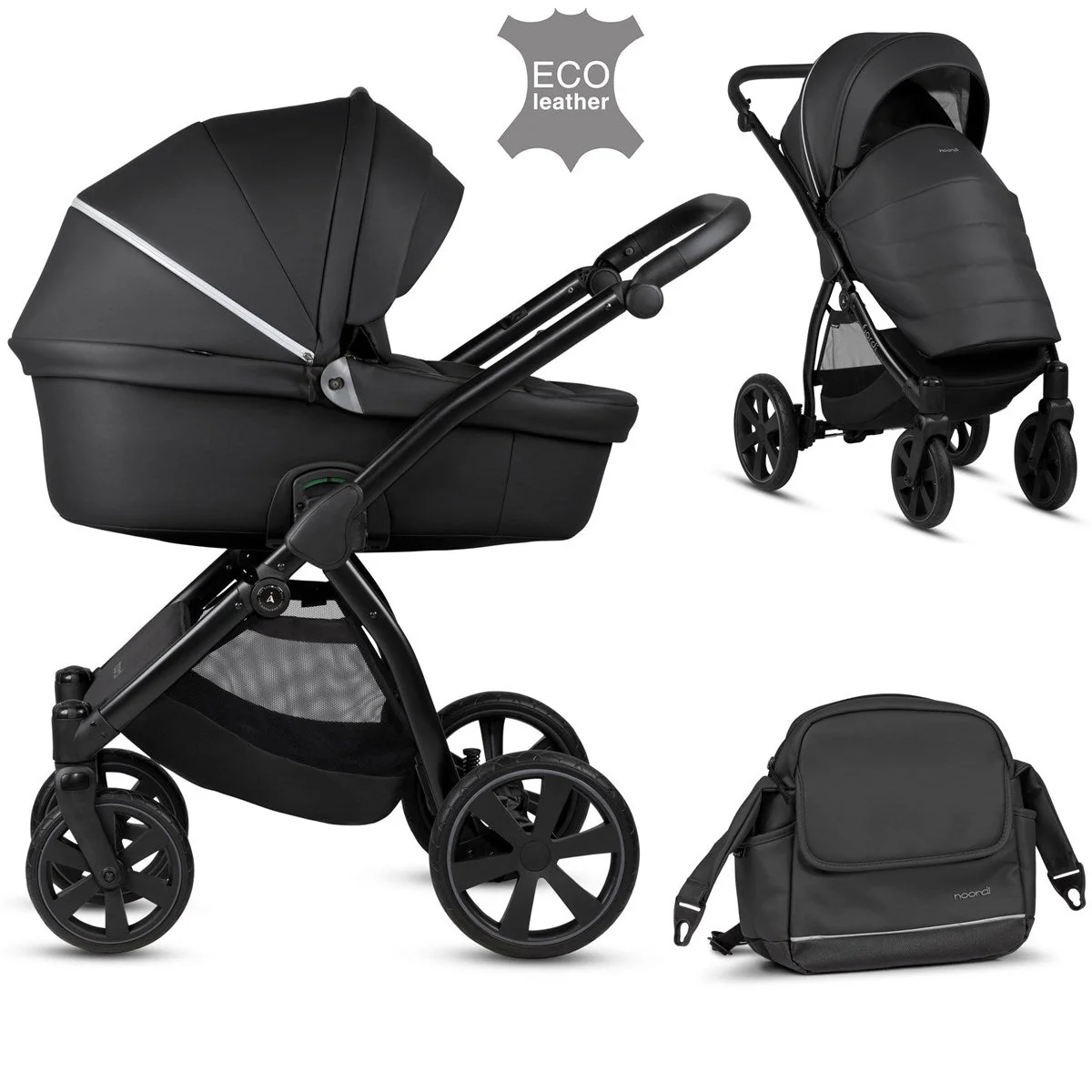 Noordi Fjordi V1 Leather - 2in1 Pushchair with ThermoCot™ Carrycot - Image 12