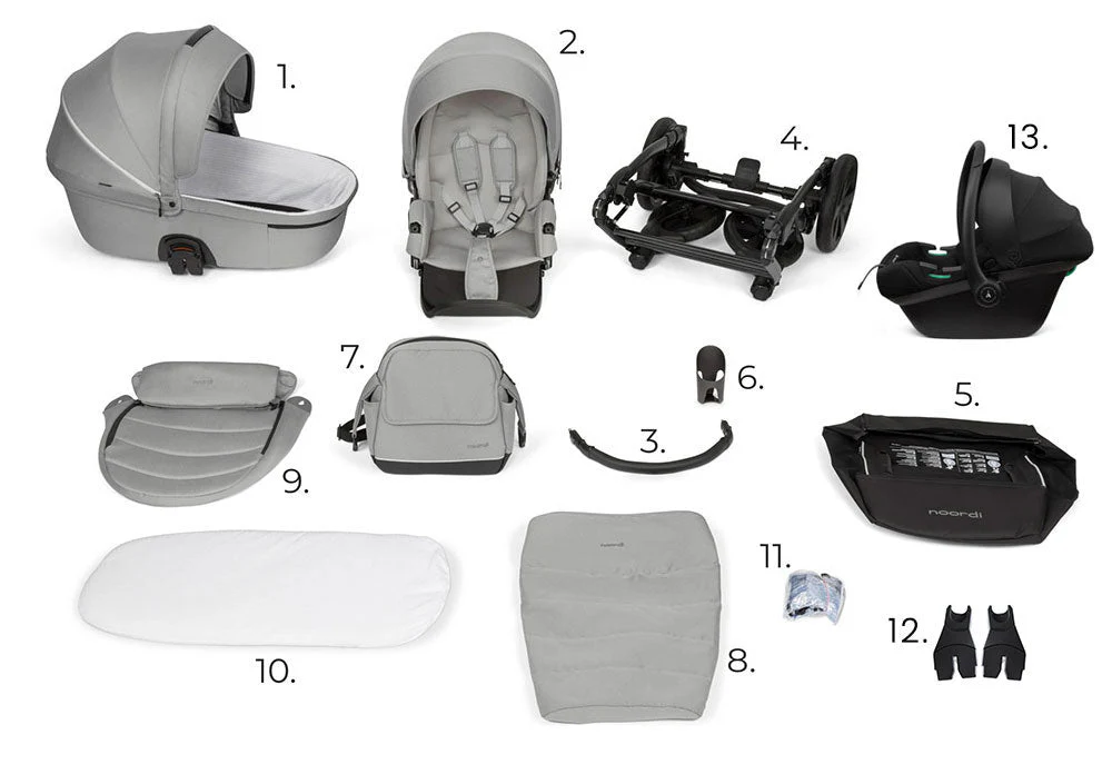 Noordi Fjordi V1 Leather 3-in-1 Travel System – Eco-Leather Pram with ThermoCot™ & i-Size Car Seat - Image 31