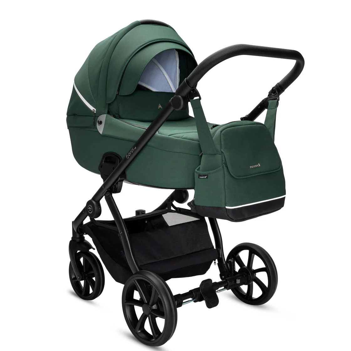Noordi Fjordi V2 – 2in1 Pushchair with ThermoCot™ Carrycot, Emerald Green - Image 2