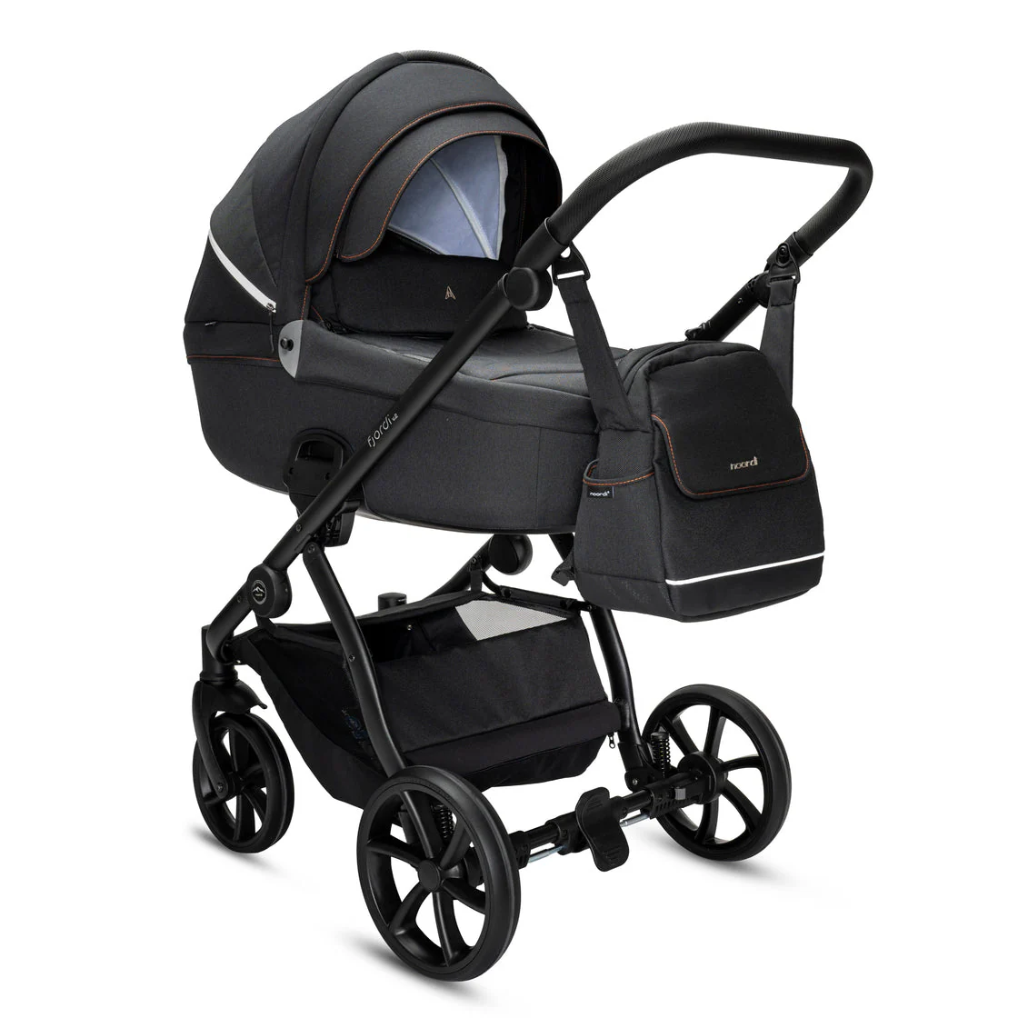 Noordi Fjordi V2 – 2in1 Pushchair with ThermoCot™ Carrycot, Voyager Black - Image 2