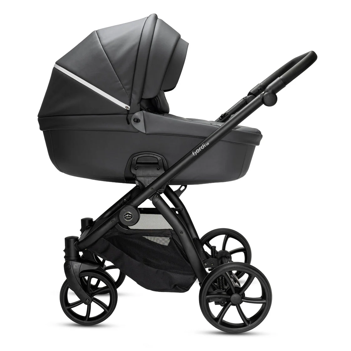 Noordi Fjordi V2 Leather - 2in1 Pushchair with ThermoCot™ Carrycot- Shadow Grey