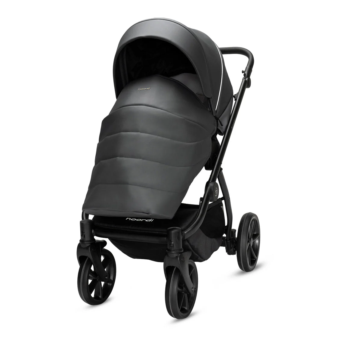Noordi Fjordi V2 Leather - 2in1 Pushchair with ThermoCot™ Carrycot- Shadow Grey - Image 6