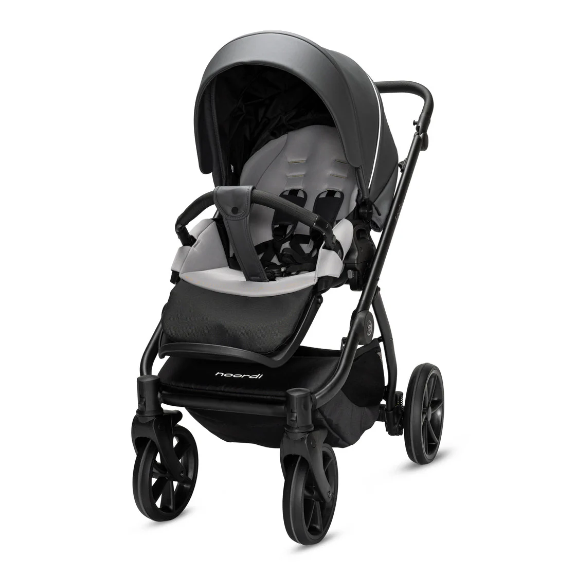 Noordi Fjordi V2 Leather - 2in1 Pushchair with ThermoCot™ Carrycot- Shadow Grey - Image 7