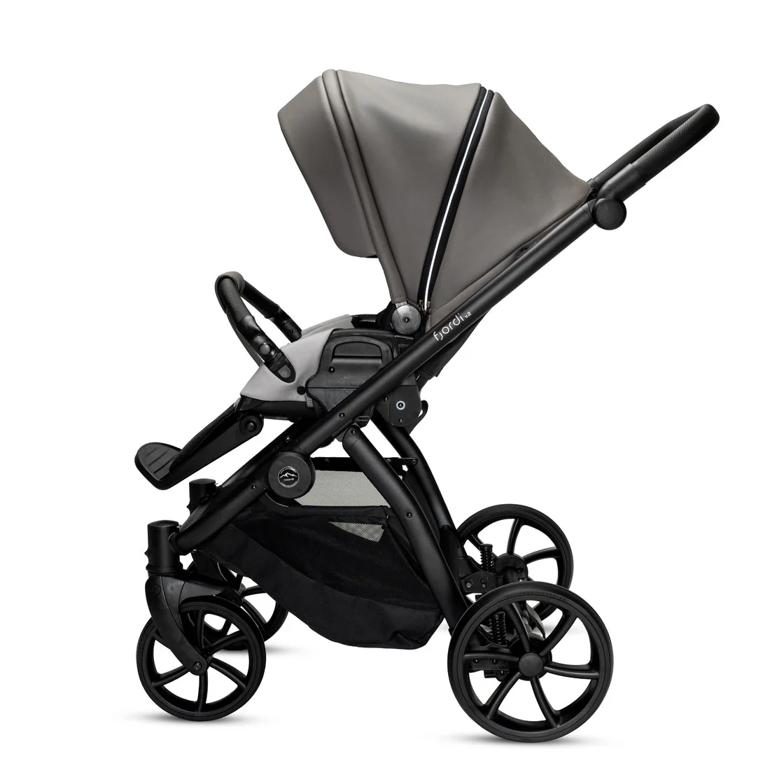 Noordi Fjordi V2 Leather - 2in1 Pushchair with ThermoCot™ Carrycot- Stone Grey - Image 5