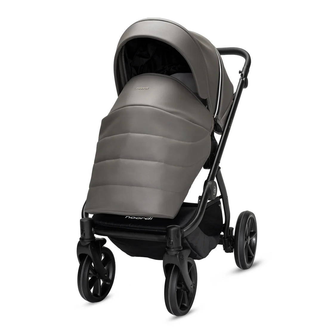 Noordi Fjordi V2 Leather - 2in1 Pushchair with ThermoCot™ Carrycot- Stone Grey - Image 7