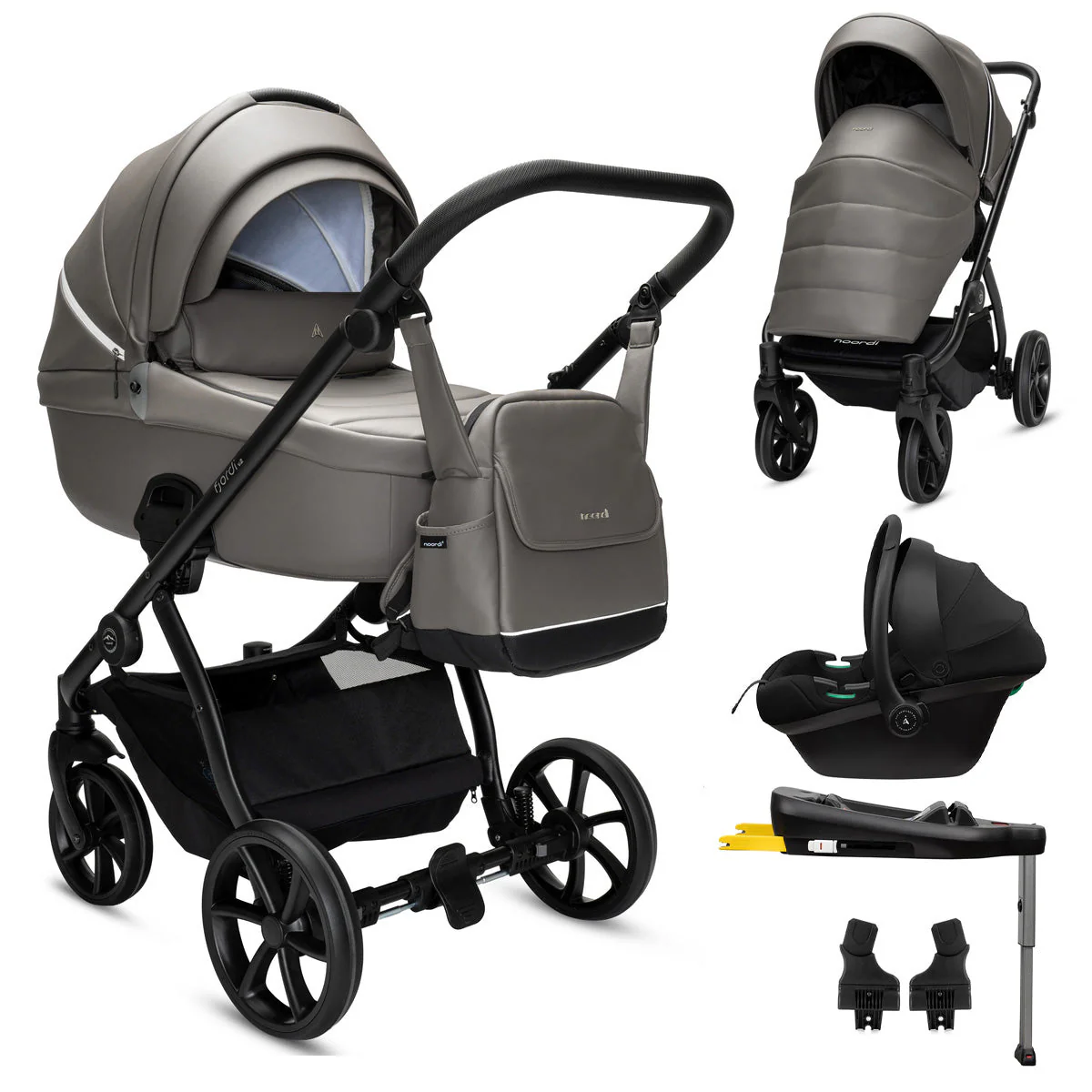 Noordi Fjordi V2 Leather - 3in1 Travel System with Terra i-Size Car Seat - Image 56